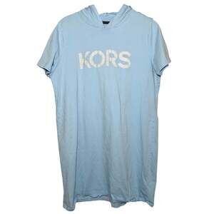Michael Kors. Blue hooded dress. Size XL